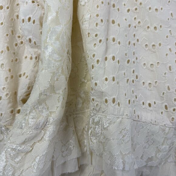 NEW Pyramid Collection Boho Lace eyelet Cardigan Jacket Women 3X Cream NWOT - Picture 8 of 13